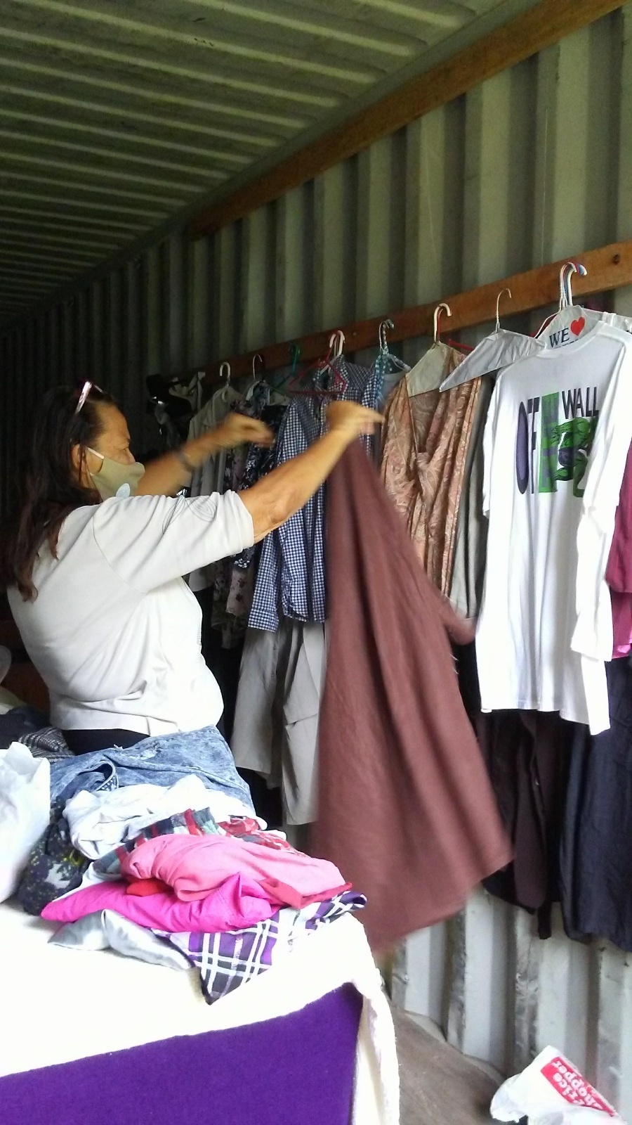Woman selecting clothes